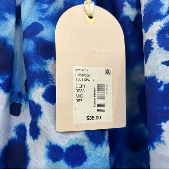 NWT Van Winkle & Co Womens Pajama Bottom Blue  Satin Shorts Size L - Picture 8 of 8